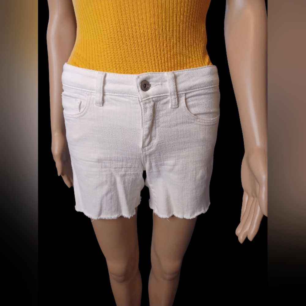 Women's White Denim Shorts